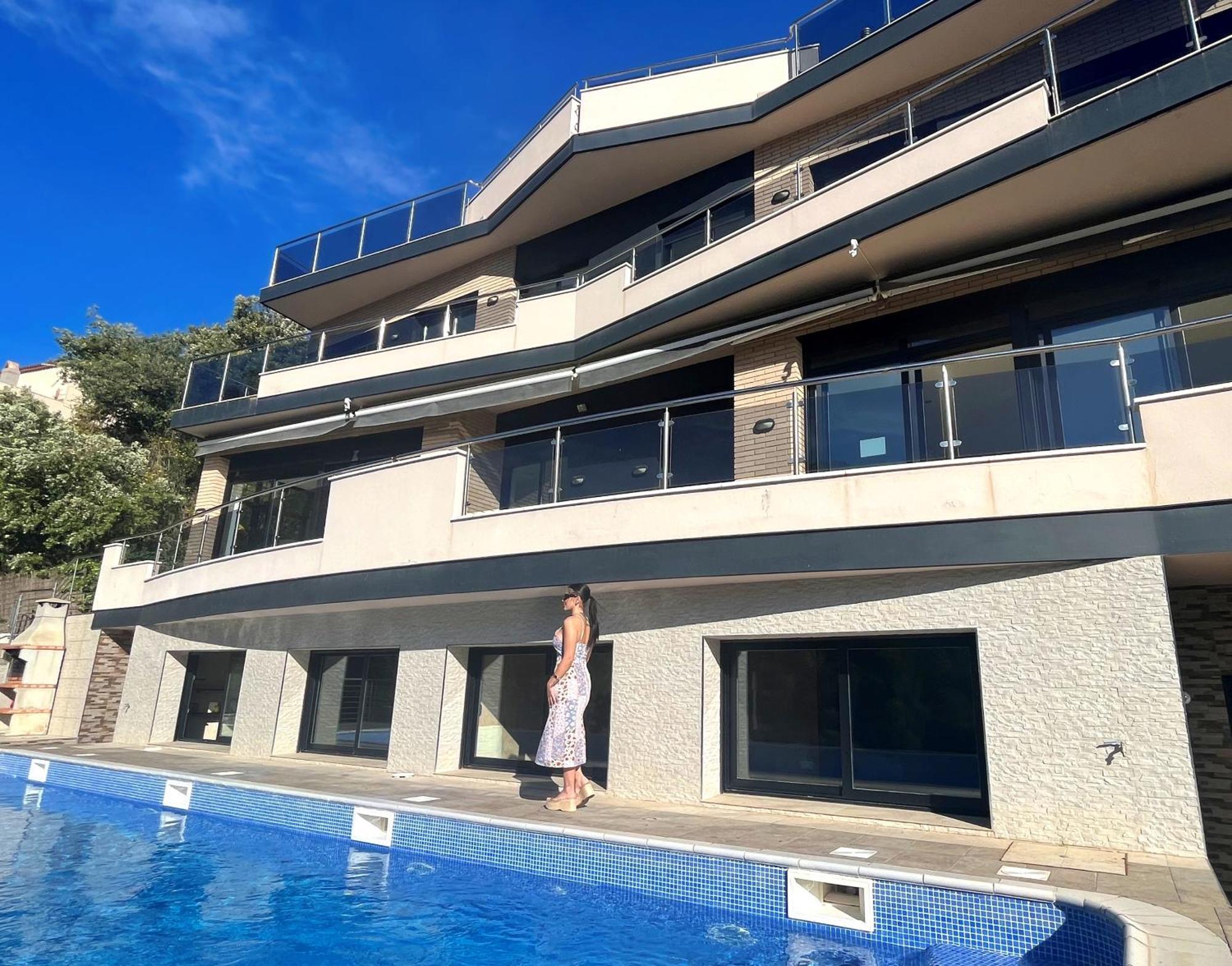 Villa De Lujo Con Vistas Al Mar Y Piscina Privada Santa Susanna Dış mekan fotoğraf